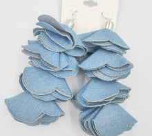 Load image into Gallery viewer, Flower Denim Earrings