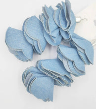 Load image into Gallery viewer, Flower Denim Earrings