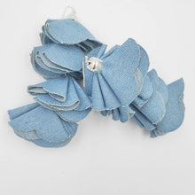 Load image into Gallery viewer, Flower Denim Earrings