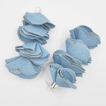 Load image into Gallery viewer, Flower Denim Earrings