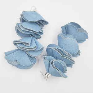 Flower Denim Earrings