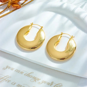 Round Hoop Earrings