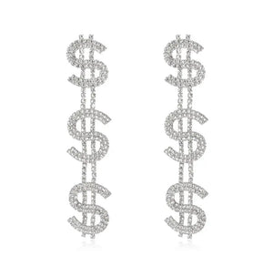 Dangle Dollar Sign Earrings