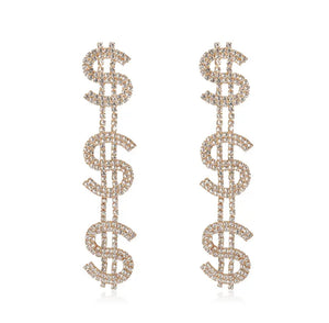 Dangle Dollar Sign Earrings