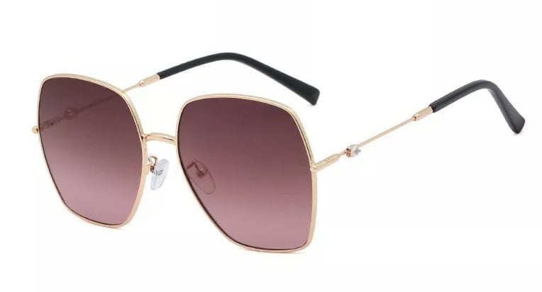 Metal Square Fashion Diamond Sunglasses