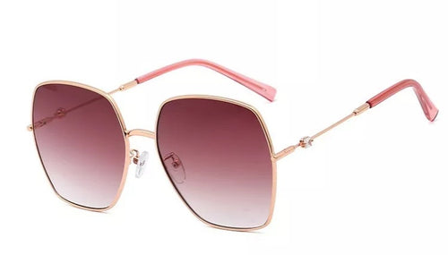 Metal Square Fashion Diamond Sunglasses