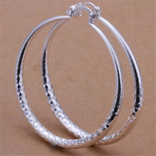 Load image into Gallery viewer, 925 Sterling Round Silver Hoops