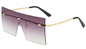 Rimless Goggle Sunglasses