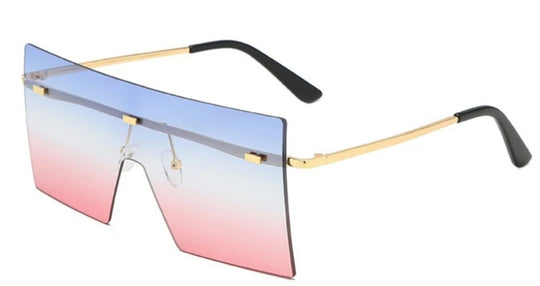 Rimless Goggle Sunglasses