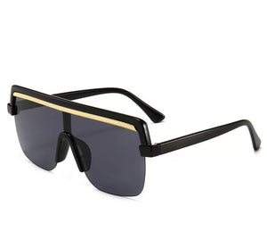 Retro Semi-Rimless Sunglasses