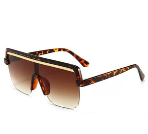 Retro Semi-Rimless Sunglasses