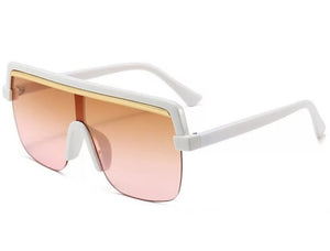 Retro Semi-Rimless Sunglasses