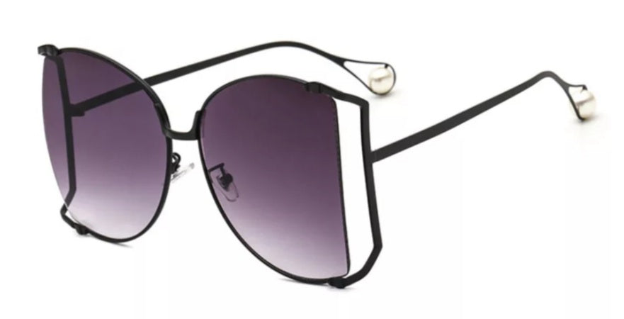 Oversized Square Butterfly Pearl Sunglasses