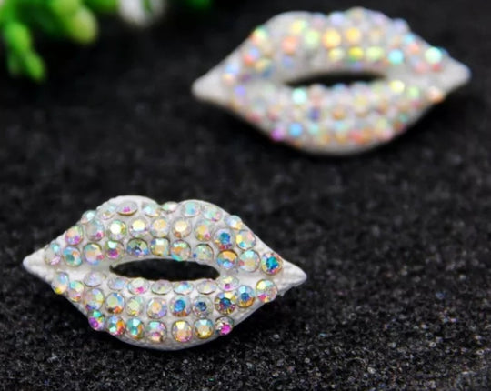 Sexy Crystal Stud Lip Earrings