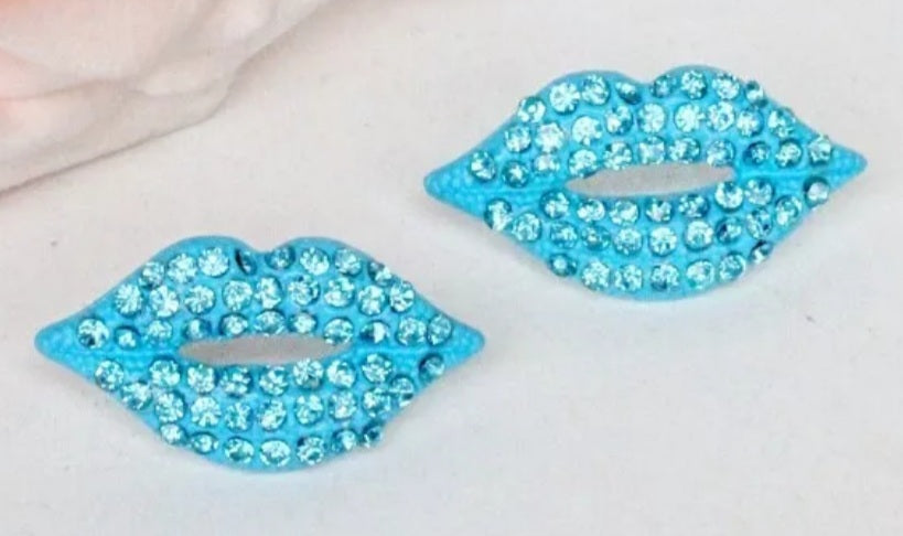 Sexy Crystal Stud Lip Earrings