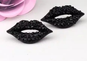 Sexy Crystal Stud Lip Earrings