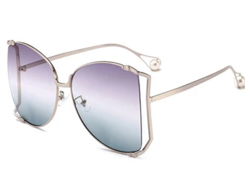 Oversized Square Butterfly Pearl Sunglasses