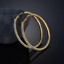 Load image into Gallery viewer, Diamond Hoop Earrings