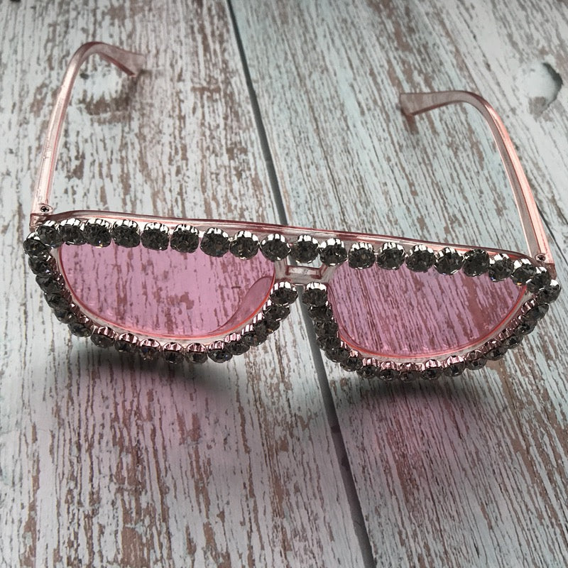 Vintage Round Diamond Sunglasses