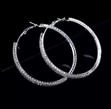 Load image into Gallery viewer, Diamond Hoop Earrings