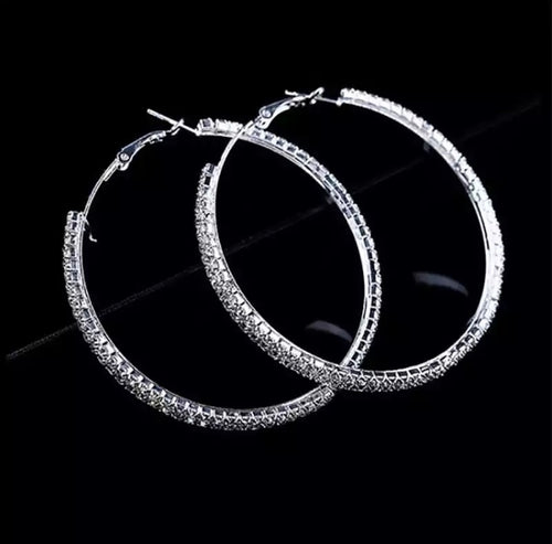 Diamond Hoop Earrings