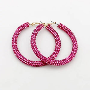 Crystal Hoop Earrings/ Restock