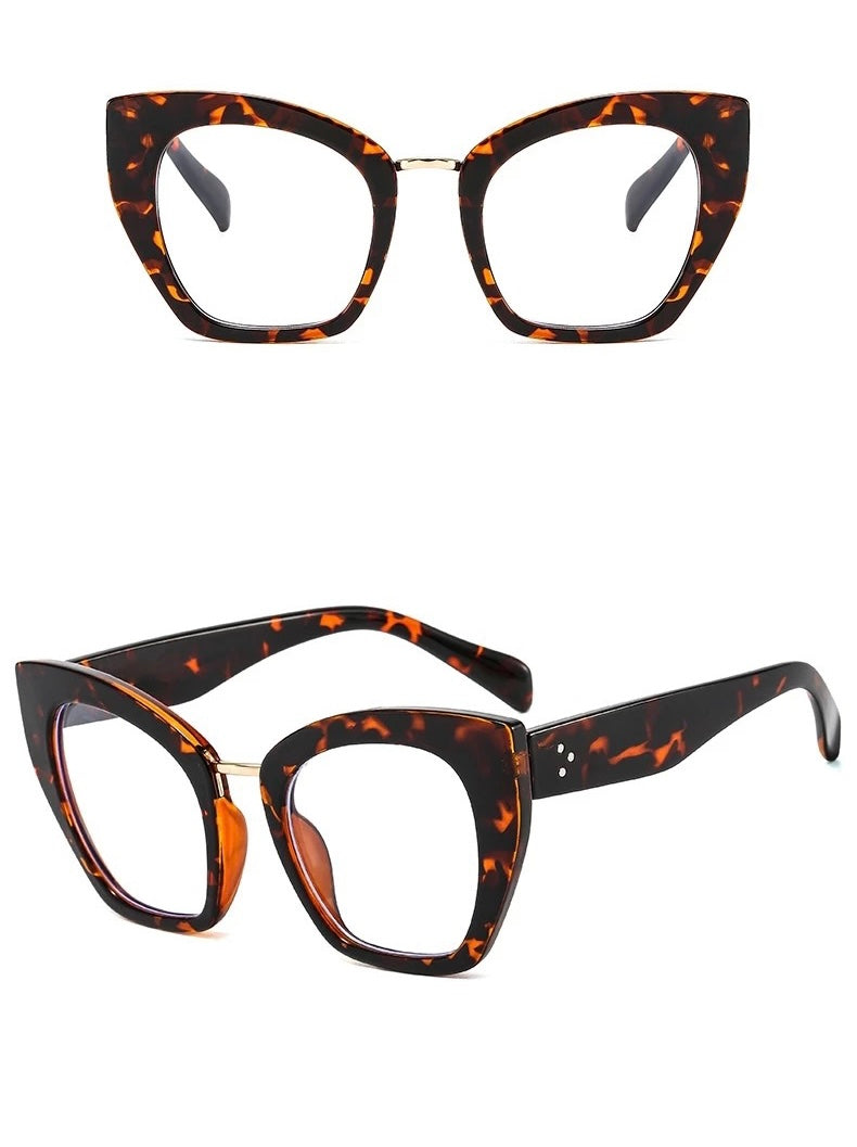Oversized Cat Eye Fashion Glasses