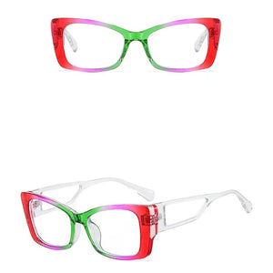 Retro Rainbow Clear Glasses