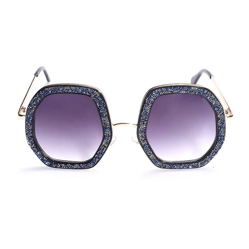 Oversized Diamond Shiny Crystal Sunglasses