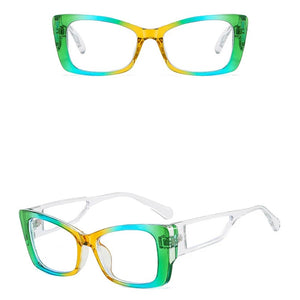 Retro Rainbow Clear Glasses