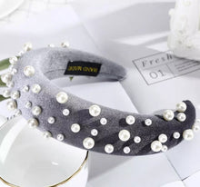 Load image into Gallery viewer, Pearl &amp; Velvet Headbands