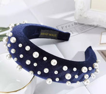 Load image into Gallery viewer, Pearl &amp; Velvet Headbands