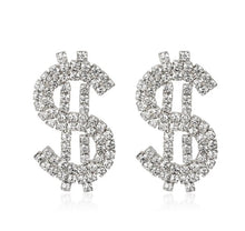 Load image into Gallery viewer, Dollar Sign Pendant Earrings