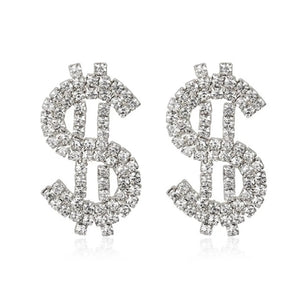 Dollar Sign Pendant Earrings