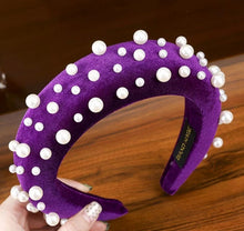 Load image into Gallery viewer, Pearl &amp; Velvet Headbands