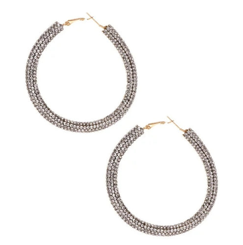 Crystal Hoop Earrings/ Restock