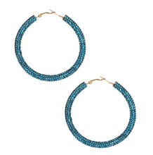 Load image into Gallery viewer, Crystal Hoop Earrings/ Restock