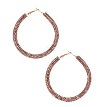 Load image into Gallery viewer, Crystal Hoop Earrings/ Restock