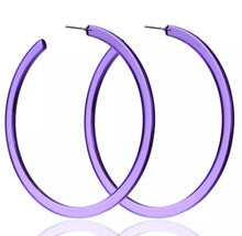 Load image into Gallery viewer, Big Round Acrylic Hoop Earrings