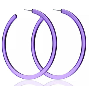 Big Round Acrylic Hoop Earrings