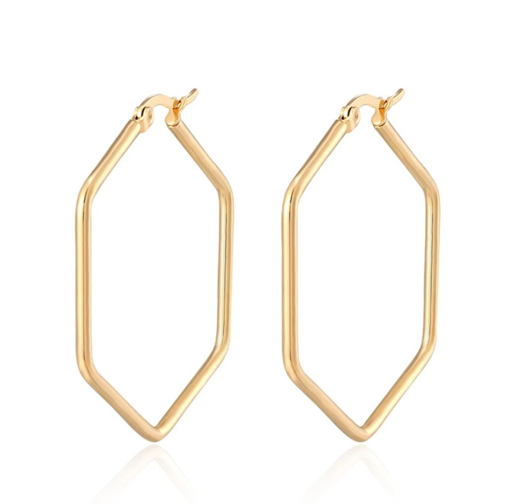 Irregular & Hexagon Earrings