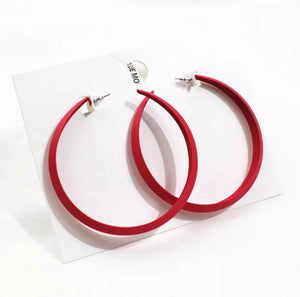 Trendy Round Hoop Earrings