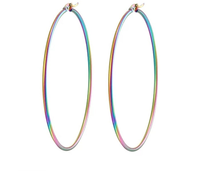 Seven Colors Hoop Earrings