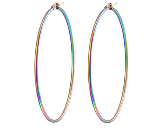 Seven Colors Hoop Earrings