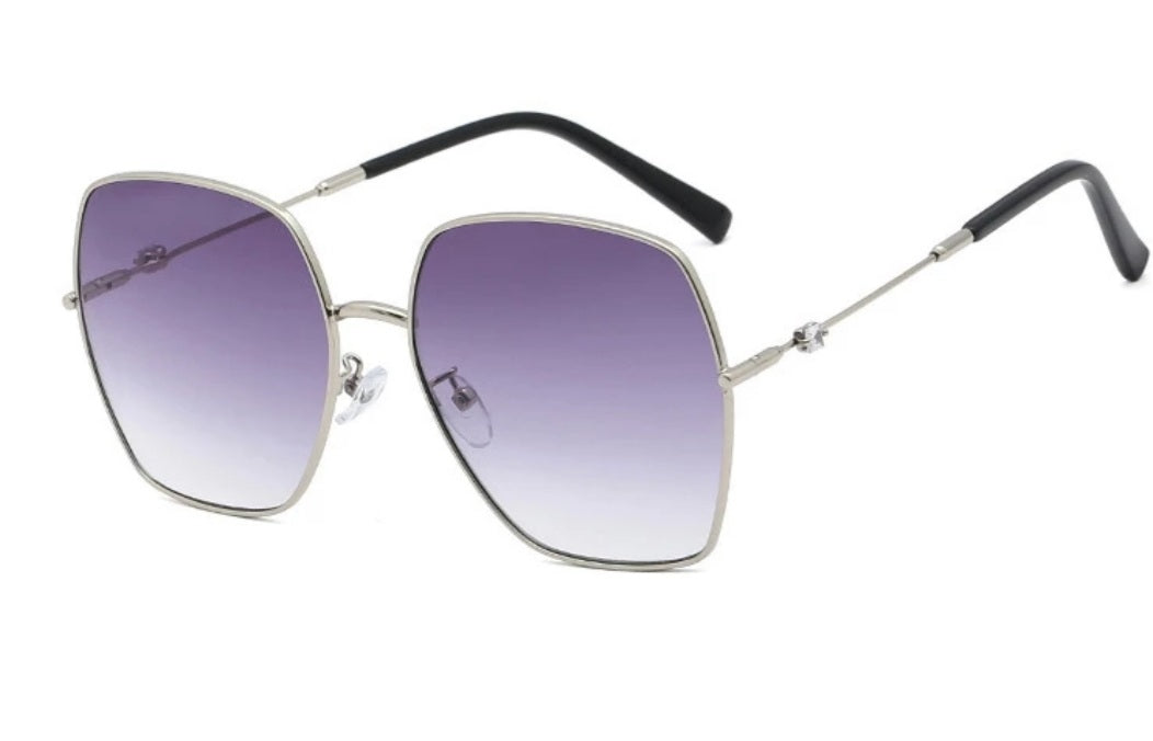 Metal Square Fashion Diamond Sunglasses